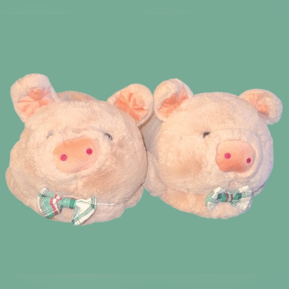 American Eagle Women’s Pig Slippers Size Large - Picture 1 of 8